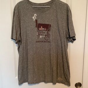 Life Is Good Gray Smoke Show Graphic Tee